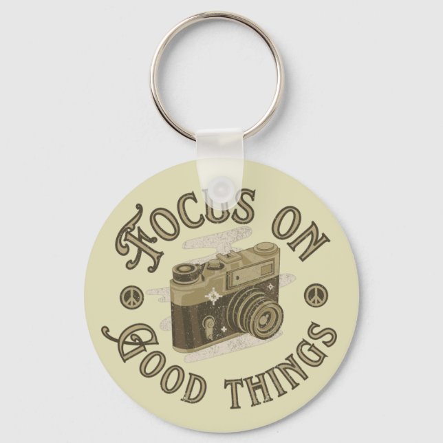 Llavero focus on good things positive saying (Anverso)