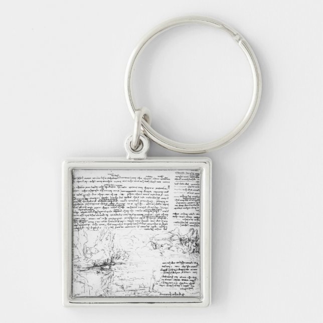 Llavero Fol.145v-a, página del cuaderno de da Vinci (Frente)