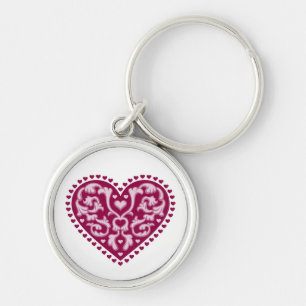Llavero Folk Art Heart