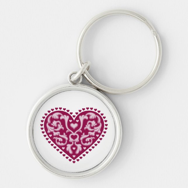 Llavero Folk Art Heart (Frente)