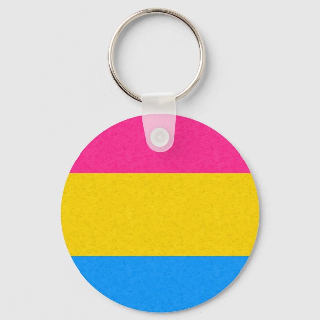 Llavero Fondo de color de la bandera del orgullo pansexual (Anverso)