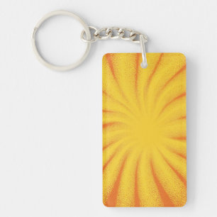 Llavero Fondo de explosión de sol amarillo - Textura vinta