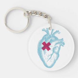 Llavero Fondo de limpieza de la cadena de la llave X roja 