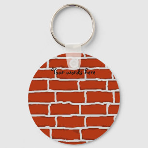 Llavero Fondo de pared de ladrillo marrón