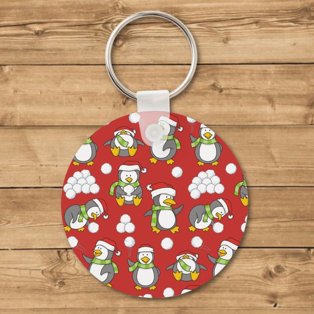 Llavero fondo de pingüinos de Navidad (Subido por el creador)