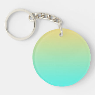 Llavero Fondo degradado pastel turquesa amarillo