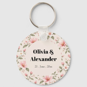 Llavero Fondo floral sin costuras de flor de cerezo rosa s
