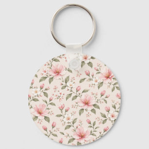 Llavero Fondo floral sin costuras de flor de cerezo rosa s