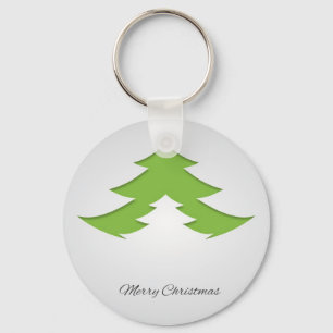 Llavero Fondo gris con árbol de Navidad