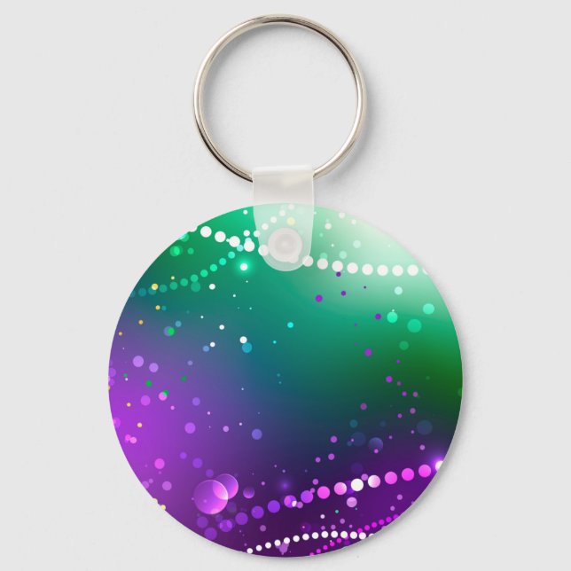 Llavero Fondo morado festivo Mardi Gras (Anverso)
