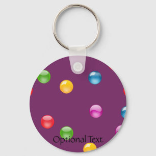 Llavero Fondo Multicolor Shiny Polkadot Confetti DIY