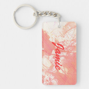 Llavero Fondo pintado a mano abstracto de la acuarela. 2
