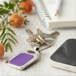 Llavero fondo púrpura con borde blanco<br><div class="desc">Una cadena de claves no es sólo para las teclas —es un recordatorio pequeño pero poderoso de los momentos, lugares y personas que más importan. Ya sea un regalo, un placer personal o un accesorio elegante, nuestras cadenas de claves premium están diseñadas para ser más que funcionales —son significativas. Cada...</div>