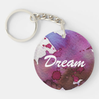 Llavero Fondo púrpura de la acuarela