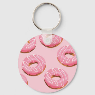 Llavero Fondo transparente de donuts acristalados