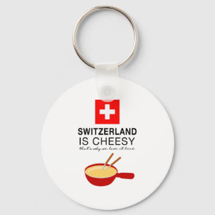 Llavero "fondue" suiza divertida