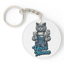 Fontanero gato Scottish Fold lindo personalizado