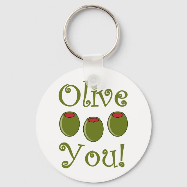 Llavero Foodie Olive You (Anverso)