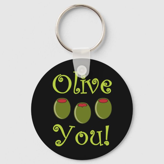 Llavero Foodie Olive You (Anverso)