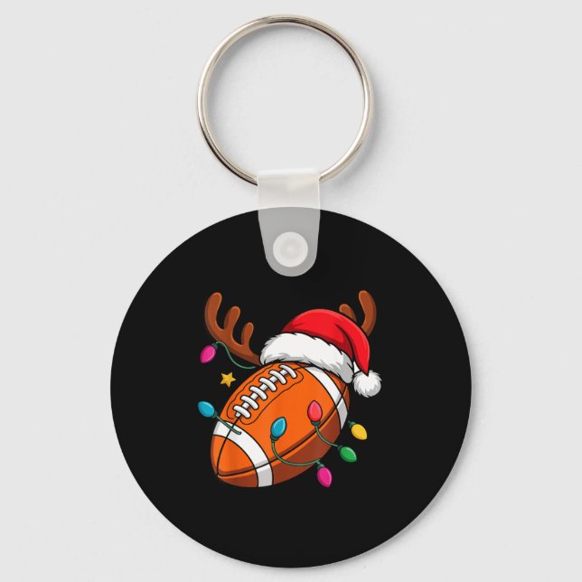 Llavero Football American Reindeer Horns Christmas Xmas Ba (Anverso)