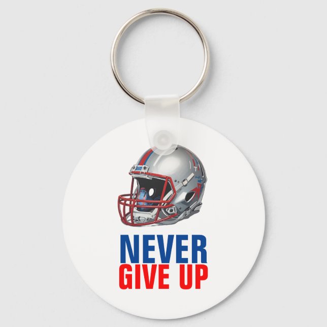 Llavero Football Motivational Never Give Up  (Anverso)