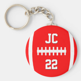 Llavero Football Player Custom Initials/Number/Team Color