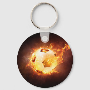 Llavero Football Soccer Ball on Fire