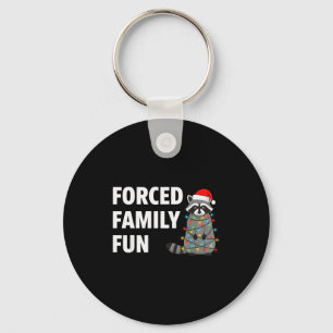 Llavero Forced Family Fun Navidad pijamas divertido mapach