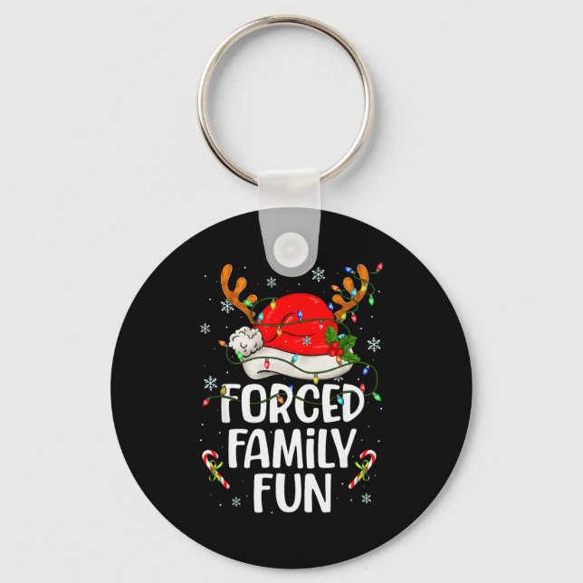Llavero Forced Family Fun Sarcastic Christmas Funny Men Wo (Anverso)