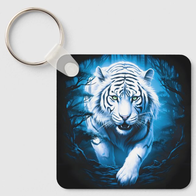 Llavero Forest Mystic Wild White Tiger (Anverso)