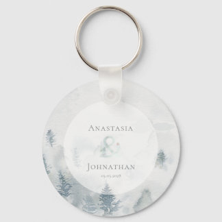 Llavero Forest Pine Tree Rustic Watercolor 