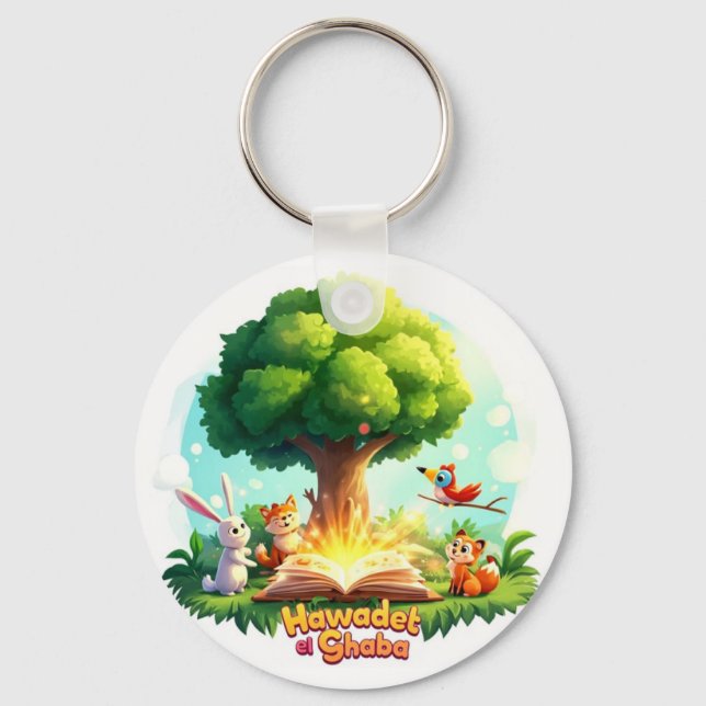 Llavero "Forest Tales Keychain – Enchanted Woodland Story (Anverso)