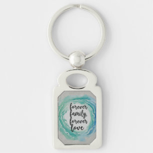 Llavero Forever Family, Forever Love Rectangle Keychain