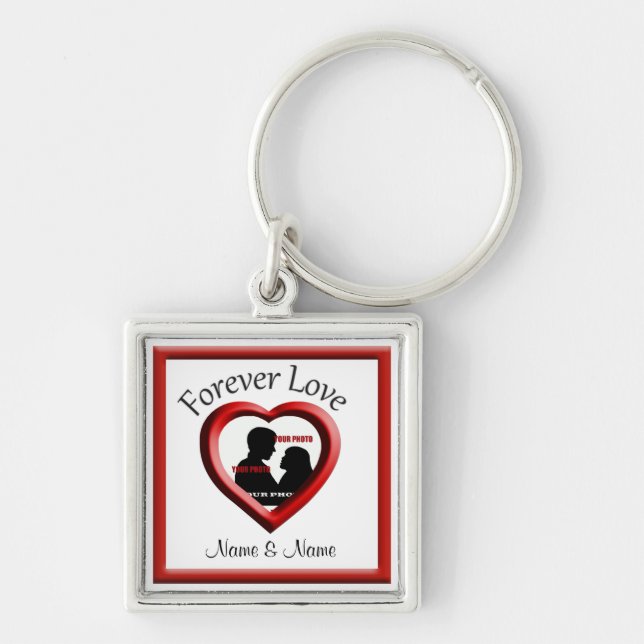 Llavero Forever Love Red Heart Premium Keychain (Frente)