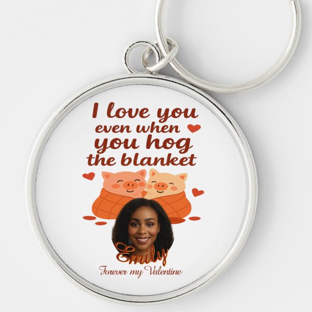 Llavero 'Forever my Valentine' Personalized Keychain (Frente)
