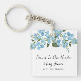 Llavero Forget me not Memorial Funeral Photo Keychain