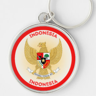 Llavero Forma de círculo del Emblema Nacional de Indonesia