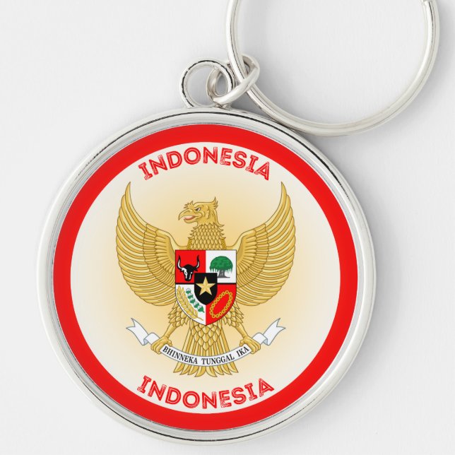 Llavero Forma de círculo del Emblema Nacional de Indonesia (Frente)