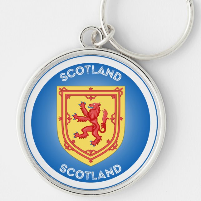 Llavero Forma de círculo del escudo de armas de Escocia (Frente)