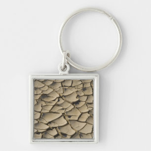 Llavero Formación de barro agrietado en el suelo del vall