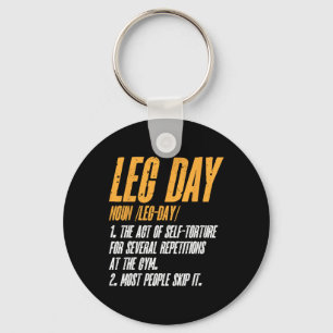 Llavero Formación en fitness Definición de Día de Leg Gym