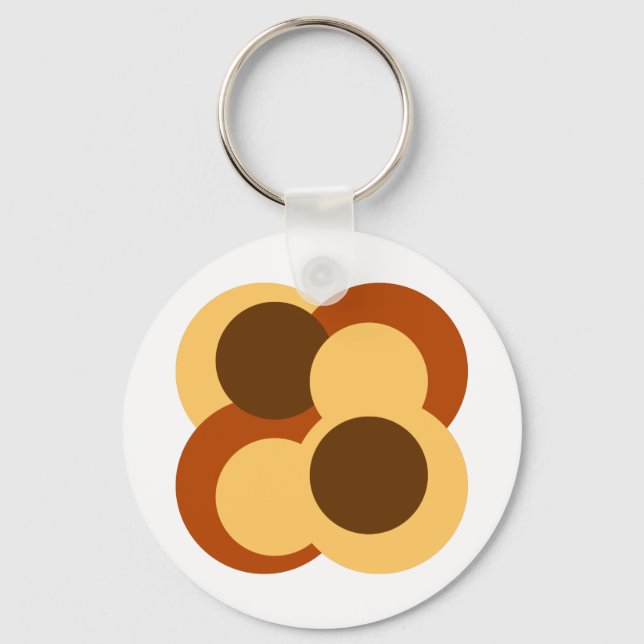 Llavero Formas circulares geométricas abstractas de 70 año (Anverso)