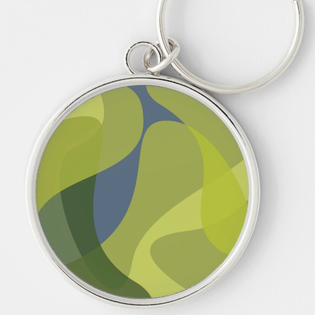 Llavero Formas ecológicas onduladas, frescas, modernas y m (Frente)