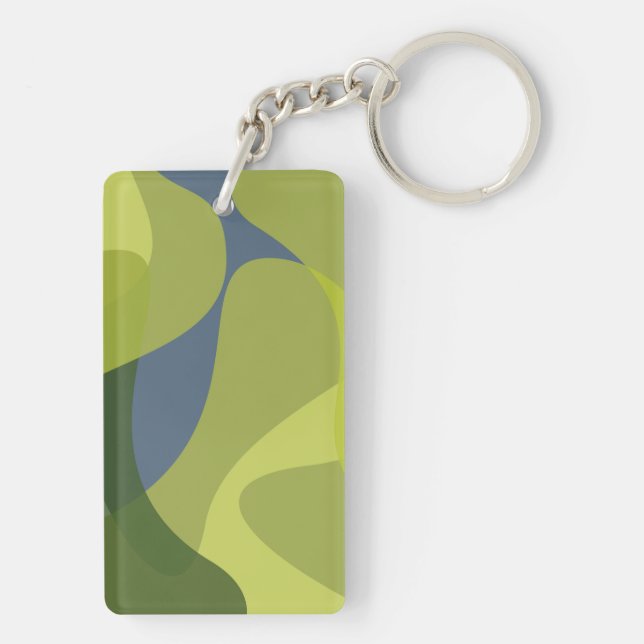 Llavero Formas ecológicas onduladas, frescas, modernas y m (Atrás)