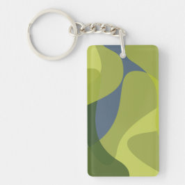 Llavero Formas ecológicas onduladas, frescas, modernas y m