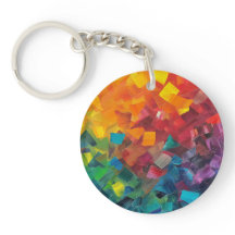 Formas geométricas en colores arcoiris