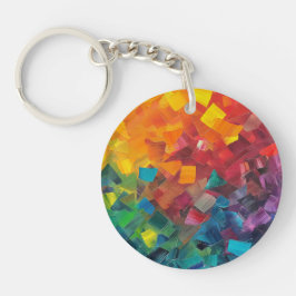 Llavero Formas geométricas en colores arcoiris