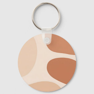 Llavero Formas orgánicas abstractas neutrales Boho minimal