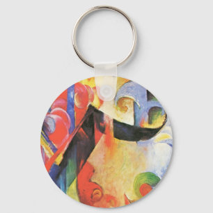 Llavero Formas rotas por Franz Marc, arte abstracto vintag