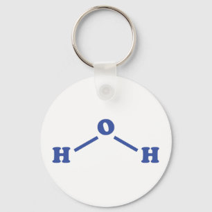 Llavero Fórmula química molecular de agua